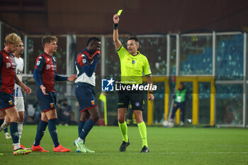 2024-11-07 - Serie A, Genova, Day 12, Stadio Ferraris, Genoa - Como, in the photo: yellow card Mario Balotelli - GENOA CFC VS COMO 1907 - ITALIAN SERIE A - SOCCER