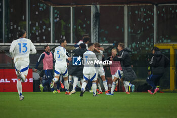 2024-11-07 - Serie A, Genova, Day 12, Stadio Ferraris, Genoa - Como, in the photo: exultation Como offside - GENOA CFC VS COMO 1907 - ITALIAN SERIE A - SOCCER