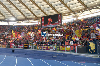 2024-11-10 - AS Roma supporter during the Italian Football Championship League A Enilive 2024/2025 match between AS Roma vs Bologna FC at the Olimpic Stadium in Rome on 10 November 2024. - AS ROMA VS BOLOGNA FC - ITALIAN SERIE A - SOCCER