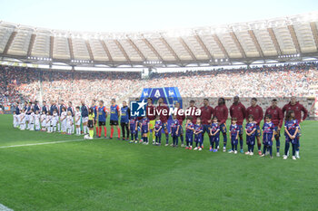 2024-11-10 - Line up during the Italian Football Championship League A Enilive 2024/2025 match between AS Roma vs Bologna FC at the Olimpic Stadium in Rome on 10 November 2024. - AS ROMA VS BOLOGNA FC - ITALIAN SERIE A - SOCCER