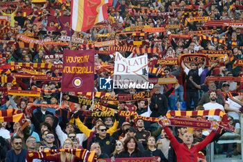 2024-11-10 - AS Roma supporter during the Italian Football Championship League A Enilive 2024/2025 match between AS Roma vs Bologna FC at the Olimpic Stadium in Rome on 10 November 2024. - AS ROMA VS BOLOGNA FC - ITALIAN SERIE A - SOCCER