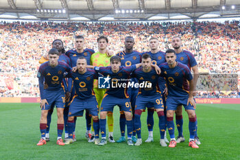 2024-11-10 - AS Roma team during the Italian Football Championship League A Enilive 2024/2025 match between AS Roma vs Bologna FC at the Olimpic Stadium in Rome on 10 November 2024. - AS ROMA VS BOLOGNA FC - ITALIAN SERIE A - SOCCER