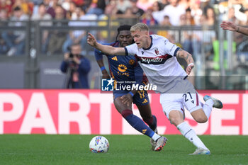 2024-11-10 - Bologna's Jens Odgaard during the Italian Football Championship League A Enilive 2024/2025 match between AS Roma vs Bologna FC at the Olimpic Stadium in Rome on 10 November 2024. - AS ROMA VS BOLOGNA FC - ITALIAN SERIE A - SOCCER