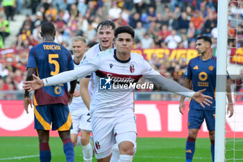 2024-11-10 - Bologna's Santiago Castro celebrates after scoring the goal 0-1 during the Italian Football Championship League A Enilive 2024/2025 match between AS Roma vs Bologna FC at the Olimpic Stadium in Rome on 10 November 2024. - AS ROMA VS BOLOGNA FC - ITALIAN SERIE A - SOCCER