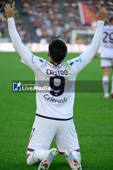 2024-11-10 - Bologna's Santiago Castro celebrates after scoring the goal 0-1 during the Italian Football Championship League A Enilive 2024/2025 match between AS Roma vs Bologna FC at the Olimpic Stadium in Rome on 10 November 2024. - AS ROMA VS BOLOGNA FC - ITALIAN SERIE A - SOCCER