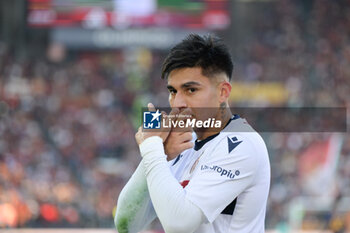 2024-11-10 - Bologna's Santiago Castro celebrates after scoring the goal 0-1 during the Italian Football Championship League A Enilive 2024/2025 match between AS Roma vs Bologna FC at the Olimpic Stadium in Rome on 10 November 2024. - AS ROMA VS BOLOGNA FC - ITALIAN SERIE A - SOCCER