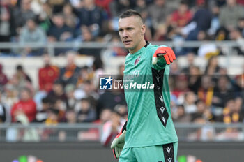 2024-11-10 - Bologna's goalkeeper Lukasz Skorupski during the Italian Football Championship League A Enilive 2024/2025 match between AS Roma vs Bologna FC at the Olimpic Stadium in Rome on 10 November 2024. - AS ROMA VS BOLOGNA FC - ITALIAN SERIE A - SOCCER