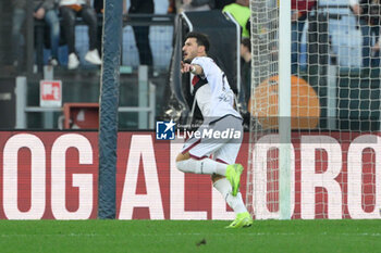 2024-11-10 - Bologna’s Riccardo Orsolini celebrates after scoring the goal 1-2 during the Italian Football Championship League A Enilive 2024/2025 match between AS Roma vs Bologna FC at the Olimpic Stadium in Rome on 10 November 2024. - AS ROMA VS BOLOGNA FC - ITALIAN SERIE A - SOCCER