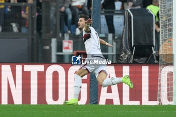 2024-11-10 - Bologna's Santiago Castro celebrates after scoring the goal 1-2 during the Italian Football Championship League A Enilive 2024/2025 match between AS Roma vs Bologna FC at the Olimpic Stadium in Rome on 10 November 2024. - AS ROMA VS BOLOGNA FC - ITALIAN SERIE A - SOCCER