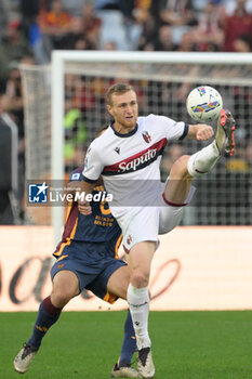 2024-11-10 - Bologna's Jesper Karlsson during the Italian Football Championship League A Enilive 2024/2025 match between AS Roma vs Bologna FC at the Olimpic Stadium in Rome on 10 November 2024. - AS ROMA VS BOLOGNA FC - ITALIAN SERIE A - SOCCER