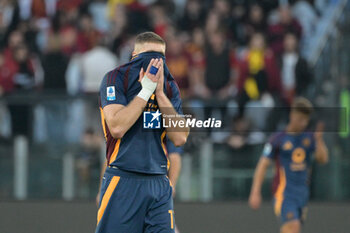 2024-11-10 - Roma’s Artem Dovbyk during the Italian Football Championship League A Enilive 2024/2025 match between AS Roma vs Bologna FC at the Olimpic Stadium in Rome on 10 November 2024. - AS ROMA VS BOLOGNA FC - ITALIAN SERIE A - SOCCER