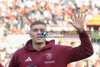 2024-11-10 - Roma’s Artem Dovbyk during the Italian Football Championship League A Enilive 2024/2025 match between AS Roma vs Bologna FC at the Olimpic Stadium in Rome on 10 November 2024. - AS ROMA VS BOLOGNA FC - ITALIAN SERIE A - SOCCER