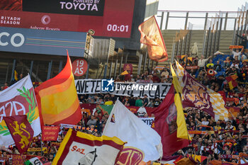 2024-11-10 - AS Roma supporter during the Italian Football Championship League A Enilive 2024/2025 match between AS Roma vs Bologna FC at the Olimpic Stadium in Rome on 10 November 2024. - AS ROMA VS BOLOGNA FC - ITALIAN SERIE A - SOCCER