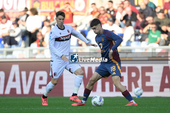 2024-11-10 - Roma’s Matias Soule’ during the Italian Football Championship League A Enilive 2024/2025 match between AS Roma vs Bologna FC at the Olimpic Stadium in Rome on 10 November 2024. - AS ROMA VS BOLOGNA FC - ITALIAN SERIE A - SOCCER