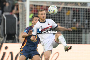 2024-11-10 - Bologna's Jesper Karlsson during the Italian Football Championship League A Enilive 2024/2025 match between AS Roma vs Bologna FC at the Olimpic Stadium in Rome on 10 November 2024. - AS ROMA VS BOLOGNA FC - ITALIAN SERIE A - SOCCER