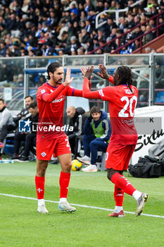 2024-11-24 - celebrates his goal Yacine Adli(ACF Fiorentina) 1-0 Soccer - Italian ,Serie A - Como 1907 vs ACF Fiorentina , 2024-25 game at Stadio Giuseppe Sinigaglia in Como (CO), Italy, 24.11.2024. Photo by Marius Bunduc/LiveMedia - COMO 1907 VS ACF FIORENTINA - ITALIAN SERIE A - SOCCER