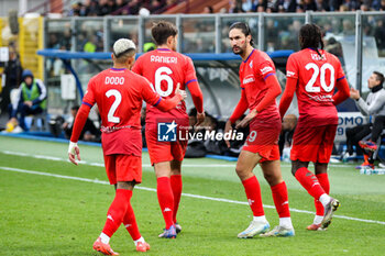 2024-11-24 - celebrates his goal Yacine Adli(ACF Fiorentina) 1-0 Soccer - Italian ,Serie A - Como 1907 vs ACF Fiorentina , 2024-25 game at Stadio Giuseppe Sinigaglia in Como (CO), Italy, 24.11.2024. Photo by Marius Bunduc/LiveMedia - COMO 1907 VS ACF FIORENTINA - ITALIAN SERIE A - SOCCER