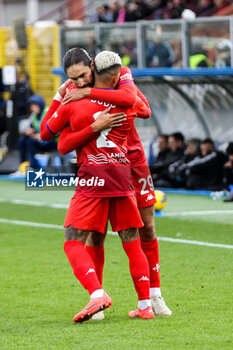 2024-11-24 - celebrates his goal Yacine Adli(ACF Fiorentina) 1-0 Soccer - Italian ,Serie A - Como 1907 vs ACF Fiorentina , 2024-25 game at Stadio Giuseppe Sinigaglia in Como (CO), Italy, 24.11.2024. Photo by Marius Bunduc/LiveMedia - COMO 1907 VS ACF FIORENTINA - ITALIAN SERIE A - SOCCER