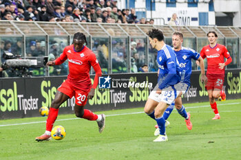 2024-11-24 - Federico Barba(Como 1907) Moise Kean(ACF Fiorentina)Soccer - Italian ,Serie A - Como 1907 vs ACF Fiorentina , 2024-25 game at Stadio Giuseppe Sinigaglia in Como (CO), Italy, 24.11.2024. Photo by Marius Bunduc/LiveMedia - COMO 1907 VS ACF FIORENTINA - ITALIAN SERIE A - SOCCER