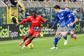 2024-11-24 - Federico Barba(Como 1907) Moise Kean(ACF Fiorentina)Soccer - Italian ,Serie A - Como 1907 vs ACF Fiorentina , 2024-25 game at Stadio Giuseppe Sinigaglia in Como (CO), Italy, 24.11.2024. Photo by Marius Bunduc/LiveMedia - COMO 1907 VS ACF FIORENTINA - ITALIAN SERIE A - SOCCER