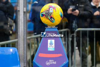 2024-11-24 - Ball of the match ilustration during the Serie A Soccer - Italian ,Serie A - Como 1907 vs ACF Fiorentina , 2024-25 game at Stadio Giuseppe Sinigaglia in Como (CO), Italy, 24.11.2024. Photo by Marius Bunduc/LiveMedia - COMO 1907 VS ACF FIORENTINA - ITALIAN SERIE A - SOCCER