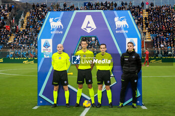 2024-11-24 - Referee Matteo Marchetti Soccer - Italian ,Serie A - Como 1907 vs ACF Fiorentina , 2024-25 game at Stadio Giuseppe Sinigaglia in Como (CO), Italy, 24.11.2024. Photo by Marius Bunduc/LiveMedia - COMO 1907 VS ACF FIORENTINA - ITALIAN SERIE A - SOCCER