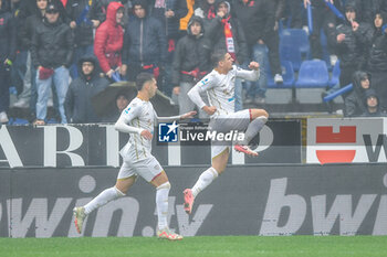 2024-11-24 - Razvan Marin celebrates after scoring a goal 0 - 1 - GENOA CFC VS CAGLIARI CALCIO - ITALIAN SERIE A - SOCCER