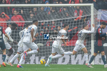 2024-11-24 - Razvan Marin celebrates after scoring a goal 0 - 1 - GENOA CFC VS CAGLIARI CALCIO - ITALIAN SERIE A - SOCCER