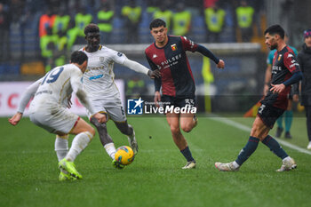 2024-11-24 - Nadir Zortea (Cagliari) - Sebastiano Luperto (Cagliari) - Alan Agustin Matturro Romero (Genoa) - Aaron Martin Caricol (Genoa) - GENOA CFC VS CAGLIARI CALCIO - ITALIAN SERIE A - SOCCER