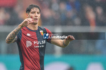 2024-11-24 - Alessandro Zanoli (Genoa) celebrates after scoring a goal 1 - 1 - GENOA CFC VS CAGLIARI CALCIO - ITALIAN SERIE A - SOCCER