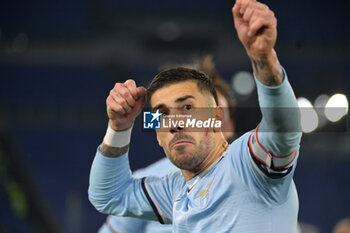 2024-11-24 - Lazio’s Mattia Zaccagni celebrates after scoring the goal 2-0 during the Italian Football Championship League A 2024/2025 match between SS Lazio vs Bologna FC at the Olimpic Stadium in Rome on 24 November 2024. - SS LAZIO VS BOLOGNA FC - ITALIAN SERIE A - SOCCER