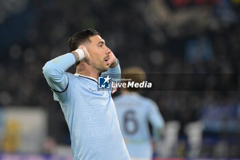 2024-11-24 - Lazio’s Mattia Zaccagni celebrates after scoring the goal 2-0 during the Italian Football Championship League A 2024/2025 match between SS Lazio vs Bologna FC at the Olimpic Stadium in Rome on 24 November 2024. - SS LAZIO VS BOLOGNA FC - ITALIAN SERIE A - SOCCER