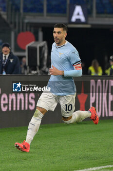 2024-11-24 - Lazio’s Mattia Zaccagni celebrates after scoring the goal 2-0 during the Italian Football Championship League A 2024/2025 match between SS Lazio vs Bologna FC at the Olimpic Stadium in Rome on 24 November 2024. - SS LAZIO VS BOLOGNA FC - ITALIAN SERIE A - SOCCER