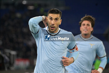 2024-11-24 - Lazio’s Mattia Zaccagni celebrates after scoring the goal 2-0 during the Italian Football Championship League A 2024/2025 match between SS Lazio vs Bologna FC at the Olimpic Stadium in Rome on 24 November 2024. - SS LAZIO VS BOLOGNA FC - ITALIAN SERIE A - SOCCER