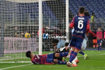 2024-11-24 - Lazio's Samuel Gigot  goal 1-0 during the Italian Football Championship League A 2024/2025 match between SS Lazio vs Bologna FC at the Olimpic Stadium in Rome on 24 November 2024. - SS LAZIO VS BOLOGNA FC - ITALIAN SERIE A - SOCCER