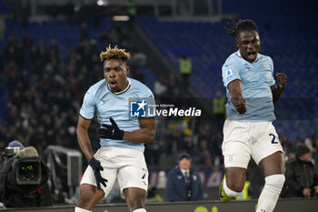 2024-11-24 - Lazio's Fisayo Dele-Bashiru celebrates after scoring the goal 3-0 during the Italian Football Championship League A 2024/2025 match between SS Lazio vs Bologna FC at the Olimpic Stadium in Rome on 24 November 2024. - SS LAZIO VS BOLOGNA FC - ITALIAN SERIE A - SOCCER