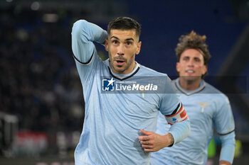 2024-11-24 - Lazio’s Mattia Zaccagni celebrates after scoring the goal 2
-0 during the Italian Football Championship League A 2024/2025 match between SS Lazio vs Bologna FC at the Olimpic Stadium in Rome on 24 November 2024. - SS LAZIO VS BOLOGNA FC - ITALIAN SERIE A - SOCCER