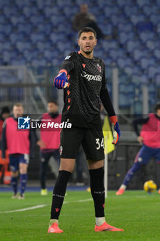 2024-11-24 - Bologna's goalkeeper Federico Ravaglia during the Italian Football Championship League A 2024/2025 match between SS Lazio vs Bologna FC at the Olimpic Stadium in Rome on 24 November 2024. - SS LAZIO VS BOLOGNA FC - ITALIAN SERIE A - SOCCER