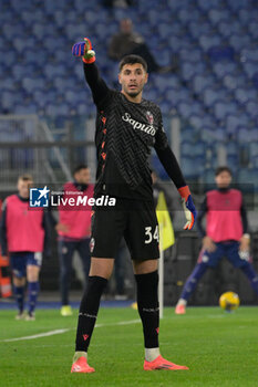 2024-11-24 - Bologna's goalkeeper Federico Ravaglia during the Italian Football Championship League A 2024/2025 match between SS Lazio vs Bologna FC at the Olimpic Stadium in Rome on 24 November 2024. - SS LAZIO VS BOLOGNA FC - ITALIAN SERIE A - SOCCER