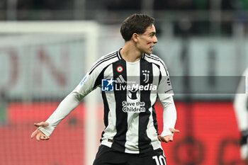 2024-11-23 - Kenan Yildiz of Juventus FC during the Italian Serie A football match between AC Milan and FC Juventus on November 23, 2024 at Giuseppe Meazza San Siro Siro stadium in Milan, Italy - AC MILAN VS JUVENTUS FC - ITALIAN SERIE A - SOCCER