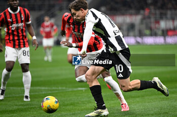 2024-11-23 - Kenan Yildiz of Juventus FC during the Italian Serie A football match between AC Milan and FC Juventus on November 23, 2024 at Giuseppe Meazza San Siro Siro stadium in Milan, Italy - AC MILAN VS JUVENTUS FC - ITALIAN SERIE A - SOCCER