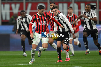 2024-11-23 - Alvaro Morata of AC Milan during the Italian Serie A football match between AC Milan and FC Juventus on November 23, 2024 at Giuseppe Meazza San Siro Siro stadium in Milan, Italy - AC MILAN VS JUVENTUS FC - ITALIAN SERIE A - SOCCER