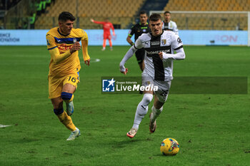 2024-11-23 - Valentin Mihaila (Parma Calcio) in action against Raoul Bellanova (Atalanta BC) - PARMA CALCIO VS ATALANTA BC - ITALIAN SERIE A - SOCCER