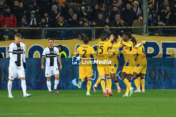 2024-11-23 - Atalanta BC celebrates after scoring the goal of 0-1 - PARMA CALCIO VS ATALANTA BC - ITALIAN SERIE A - SOCCER