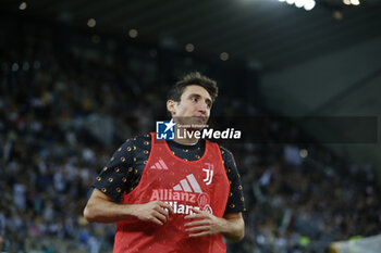 2024-11-02 - Andrea Cambiaso of Juventus FC during warm up before Udinese Calcio vs Juventus FC, 11° Serie A Enilive 2024-25 game at Bluenergy stadium in Udine (UD), Italy, on November 02, 2024. - UDINESE CALCIO VS JUVENTUS FC - ITALIAN SERIE A - SOCCER