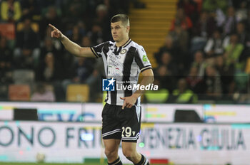 2024-11-02 - Jaka Bijol of Udinese FC play the ball during Udinese Calcio vs Juventus FC, 11° Serie A Enilive 2024-25 game at Bluenergy stadium in Udine (UD), Italy, on November 02, 2024. - UDINESE CALCIO VS JUVENTUS FC - ITALIAN SERIE A - SOCCER