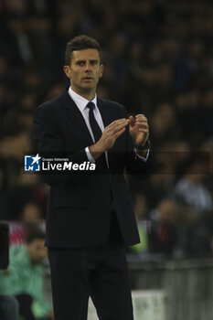 2024-11-02 - Thiago Motta Head Coach of Juventus FC claps the hand during Udinese Calcio vs Juventus FC, 11° Serie A Enilive 2024-25 game at Bluenergy stadium in Udine (UD), Italy, on November 02, 2024. - UDINESE CALCIO VS JUVENTUS FC - ITALIAN SERIE A - SOCCER