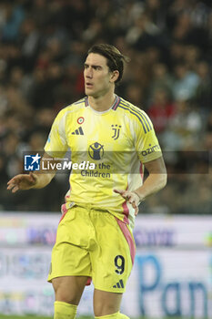 2024-11-02 - Dusan Vlahovic of Juventus FC gestures during Udinese Calcio vs Juventus FC, 11° Serie A Enilive 2024-25 game at Bluenergy stadium in Udine (UD), Italy, on November 02, 2024. - UDINESE CALCIO VS JUVENTUS FC - ITALIAN SERIE A - SOCCER