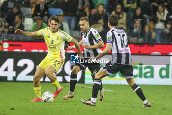 2024-11-02 - Andrea Cambiaso of Juventus FC play the ball during Udinese Calcio vs Juventus FC, 11° Serie A Enilive 2024-25 game at Bluenergy stadium in Udine (UD), Italy, on November 02, 2024. - UDINESE CALCIO VS JUVENTUS FC - ITALIAN SERIE A - SOCCER