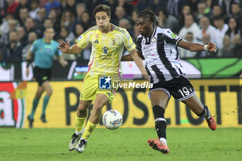 2024-11-02 - Kenan Yildiz of Juventus FC competes for the ball with Kingsley Ehizibue of Udinese FC during Udinese Calcio vs Juventus FC, 11° Serie A Enilive 2024-25 game at Bluenergy stadium in Udine (UD), Italy, on November 02, 2024. - UDINESE CALCIO VS JUVENTUS FC - ITALIAN SERIE A - SOCCER